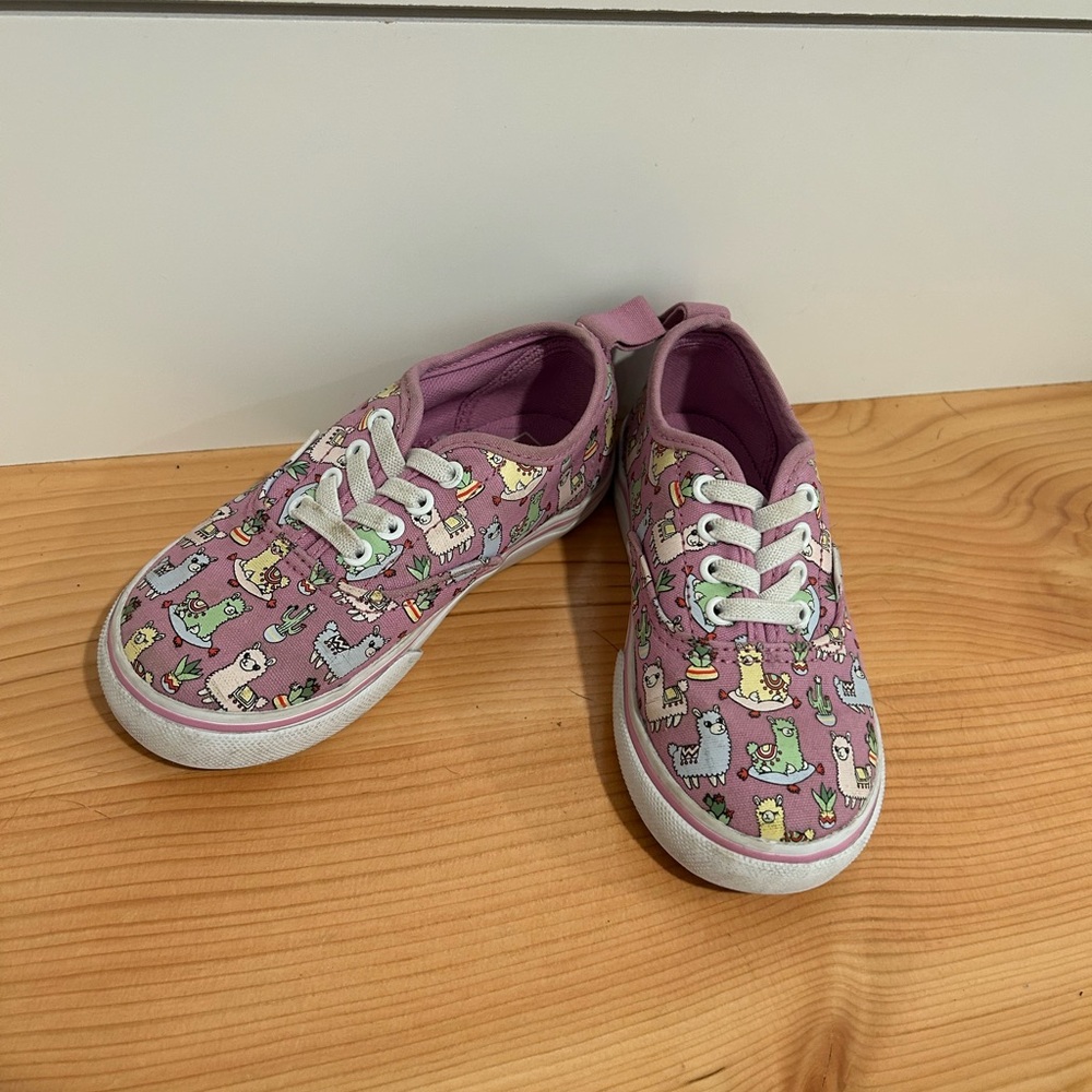 Kids' Pink Llama Sneakers